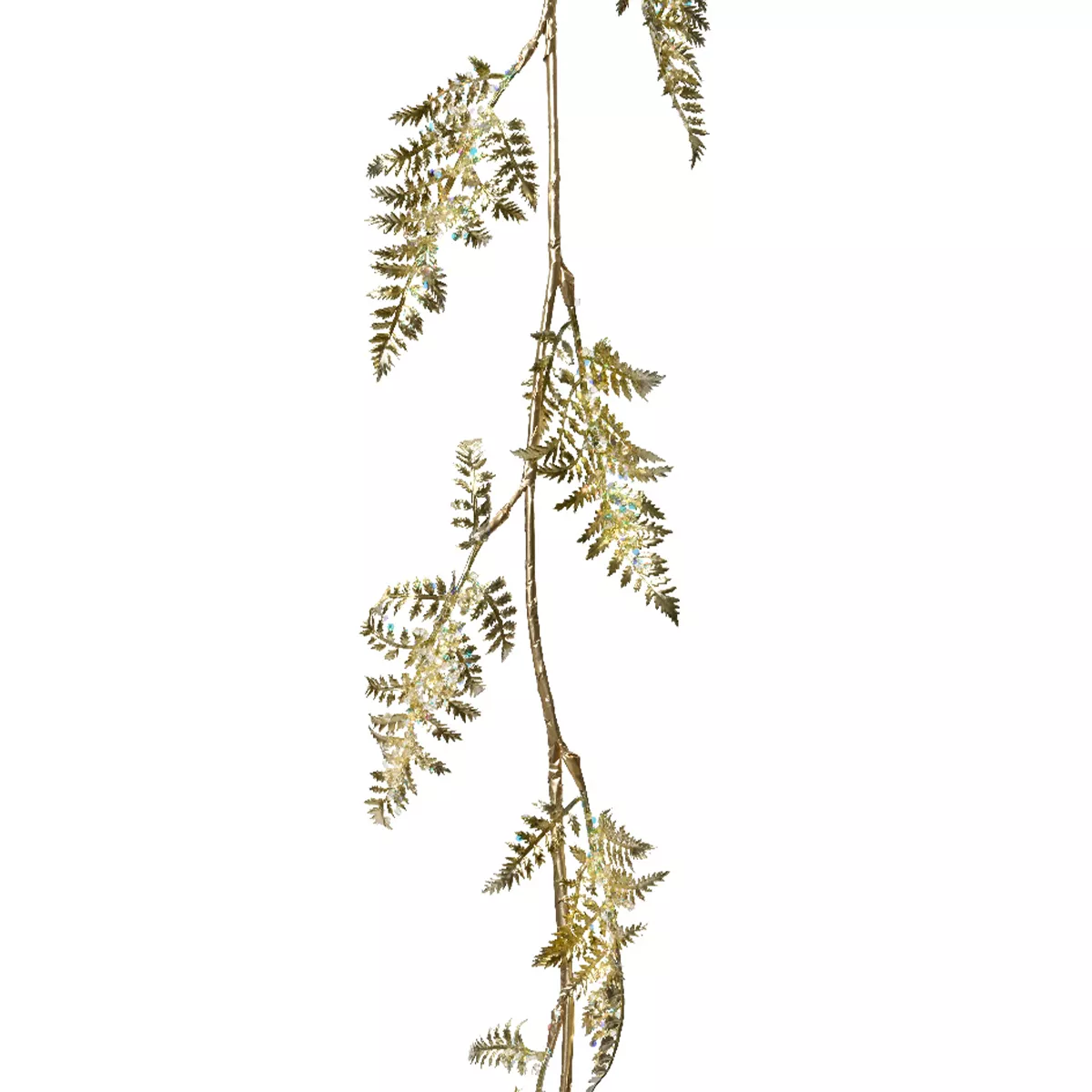 eminza Guirlande de feuille (120 cm) Fougère Royale Or