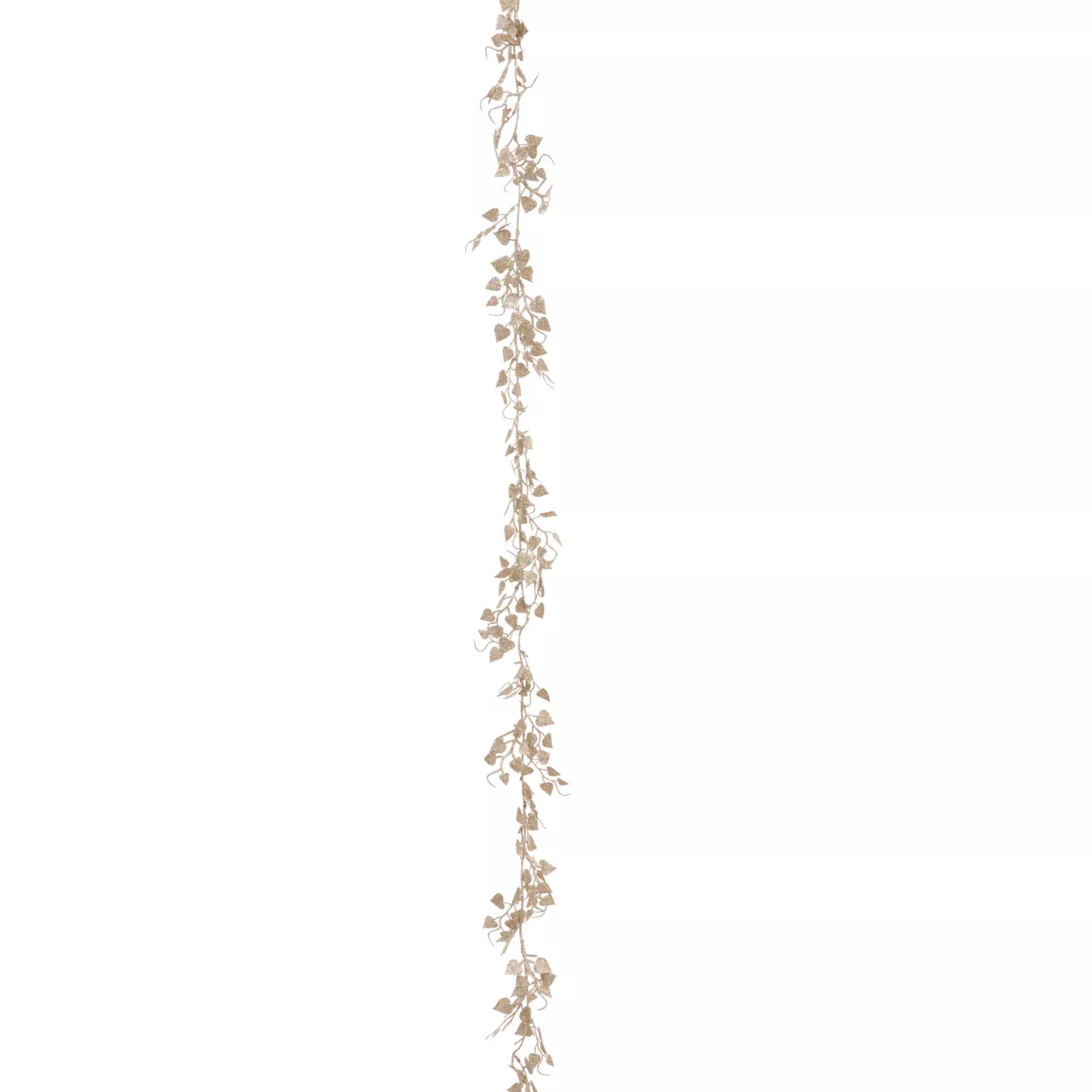 eminza Guirlande de feuille (180 cm) Féerie de Noël Or pailleté