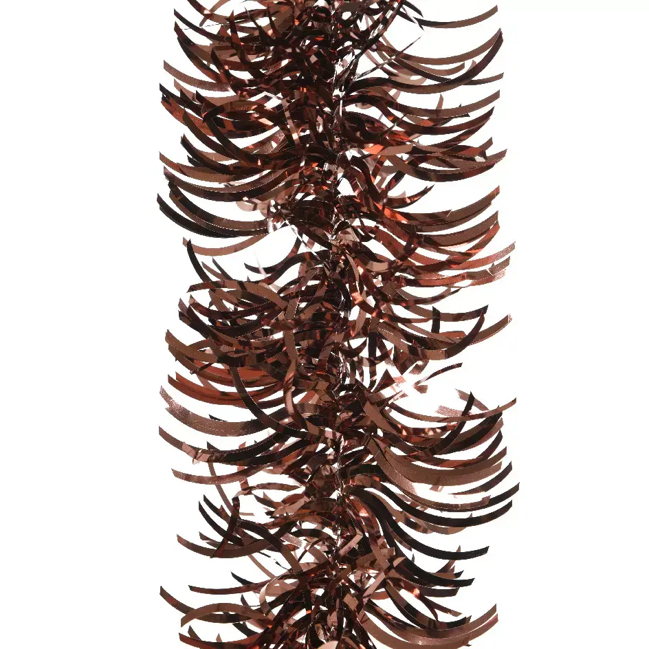 eminza Guirlande de Noël (D10 cm) ondulée Alpine Rouge brun