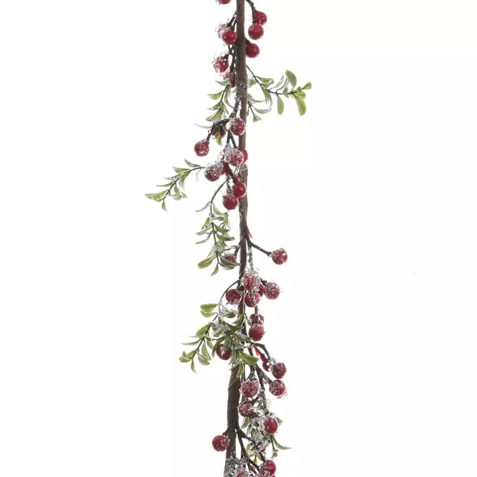 eminza Guirlande de sapin (130 cm) garnie Houx et Baies