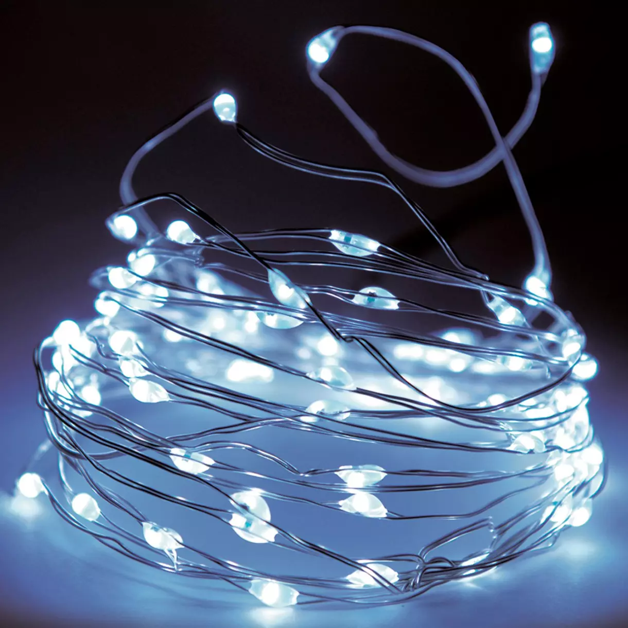 eminza Guirlande lumineuse 11 90 m 120 Micro LED câble transparent Blanc froid
