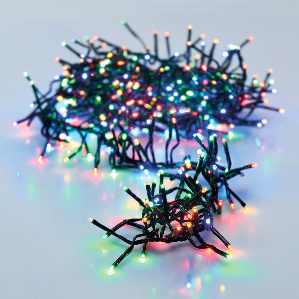 eminza Guirlande lumineuse 11 m 1512 LED câble noir Boa Multicouleur