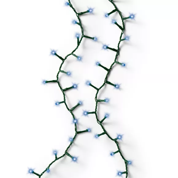 Eminza Guirlande Lumineuse 11 M 500 LED Câble Vert Luxe Bleu