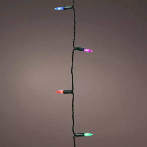 Eminza Guirlande Lumineuse 12 M 120 LED Câble Vert Twinkle Multicolore