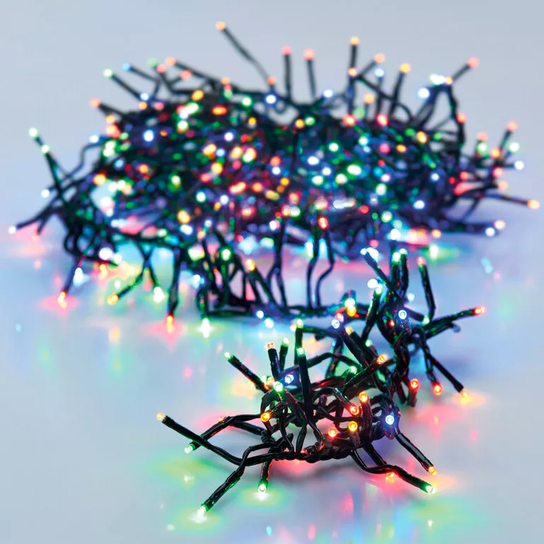 eminza Guirlande lumineuse 14 60 m 2016 LED câble noir Boa Multicolore