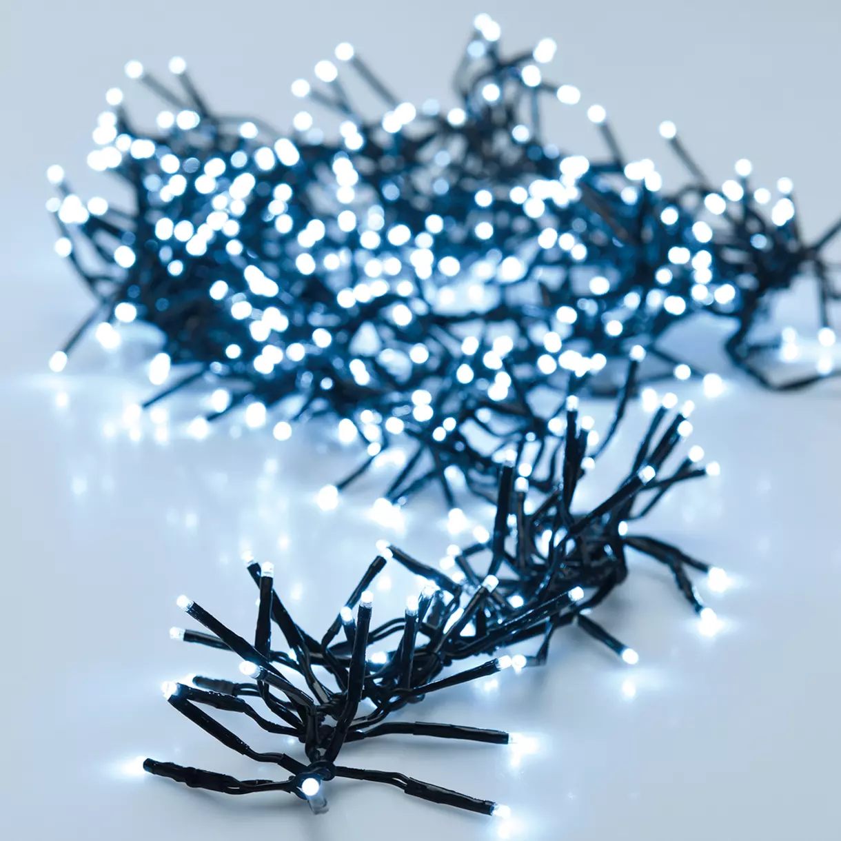 eminza Guirlande lumineuse 14 60 m 2016 LED câble noir Boa Blanc froid