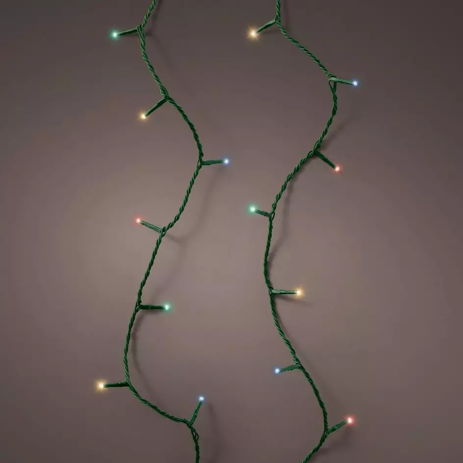 eminza Guirlande lumineuse 18 70 m 250 LED câble vert Raccordable Multicolore