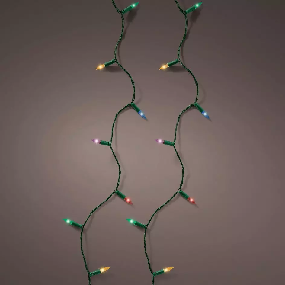 eminza Guirlande lumineuse 18 m 180 LED câble vert Twinkle Multicolore