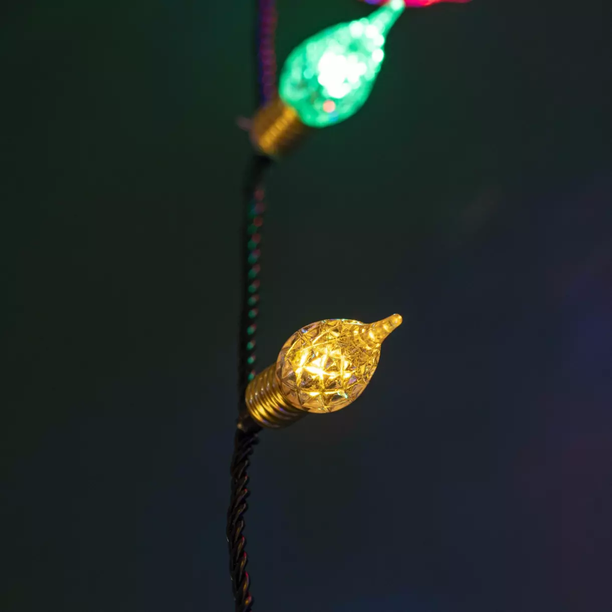 eminza Guirlande lumineuse 18 m 180 LED câble vert Vintage Multicolore