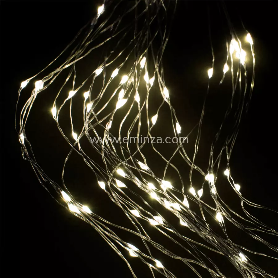 Eminza Guirlande Lumineuse 2 M 640 Micro LED Cluster Blanc Chaud