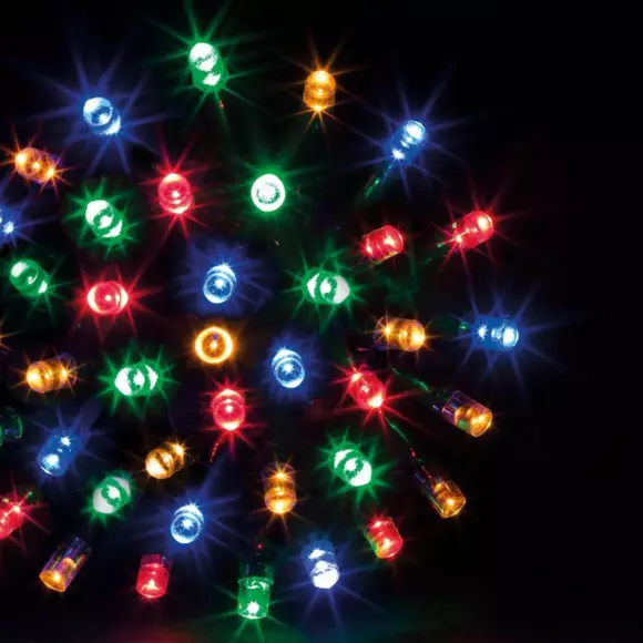 Eminza Guirlande Lumineuse 20 M 200 LED Câble Vert Timer Multicolore