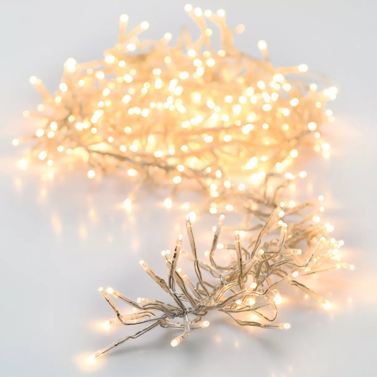 eminza Guirlande lumineuse 21 80 m 3000 LED câble transparent Boa Blanc chaud