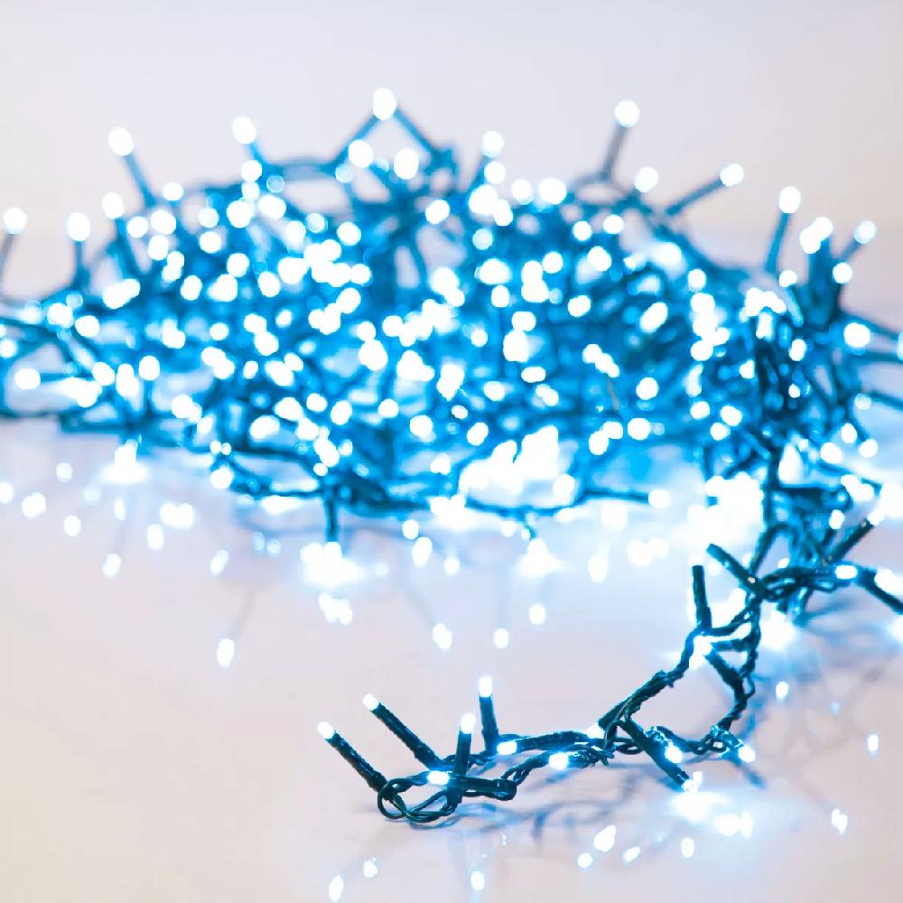 eminza Guirlande lumineuse 22 5 m 1000 LED câble vert Luxe Bleu