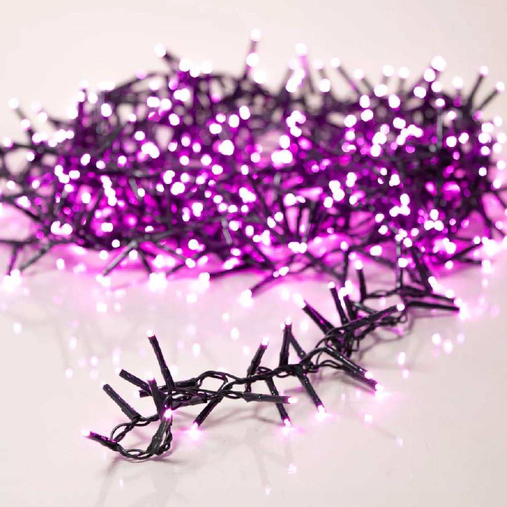 eminza Guirlande lumineuse 22 5 m 1000 LED câble vert Luxe Rose