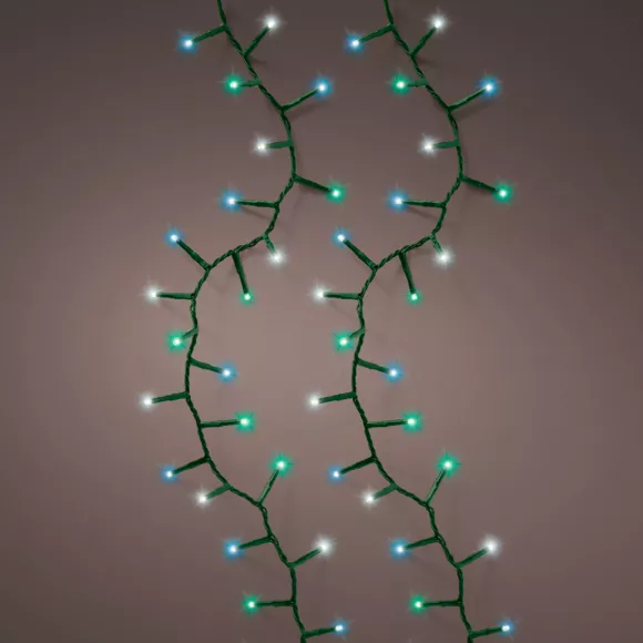 Eminza Guirlande Lumineuse 22 5 M 1000 LED Câble Vert Luxe Tricolore Vert/Bleu/Blanc
