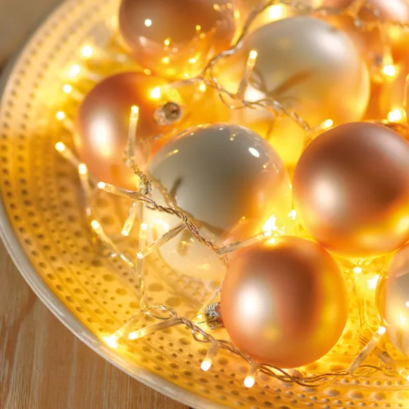 Eminza Guirlande Lumineuse 22 50 M 1000 LED Câble Transparent Luxe Blanc Chaud
