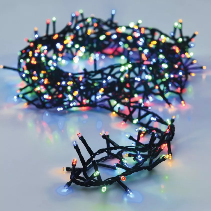 eminza Guirlande lumineuse 22 50 m 1000 LED câble vert Luxe Multicouleur