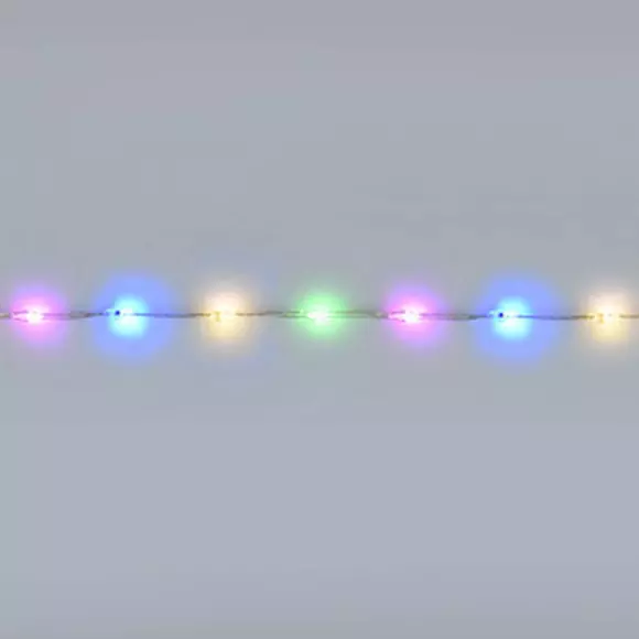 Eminza Guirlande Lumineuse 24 M 800 Micro LED Câble Transparent Extra Multicolore