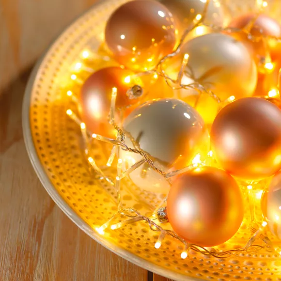 Eminza Guirlande Lumineuse 34 M 1500 LED Câble Transparent Luxe Blanc Chaud