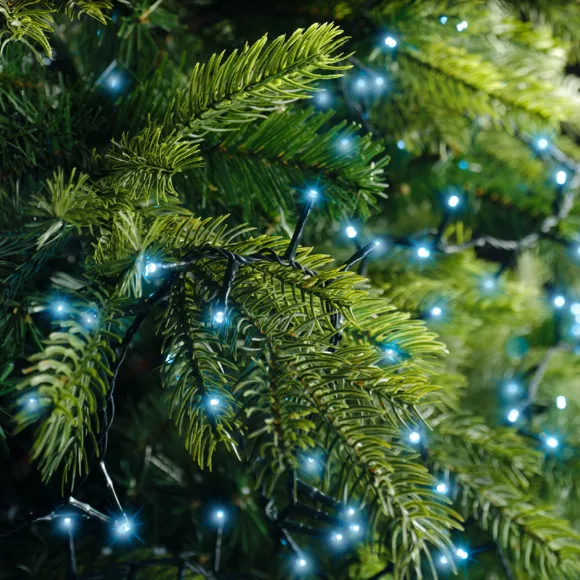 Eminza Guirlande Lumineuse 34 M 1500 LED Câble Vert Luxe Bleu