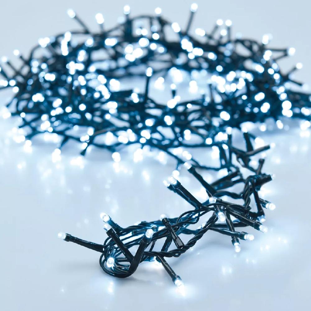 eminza Guirlande lumineuse 34 m 1500 LED câble vert Luxe Blanc froid