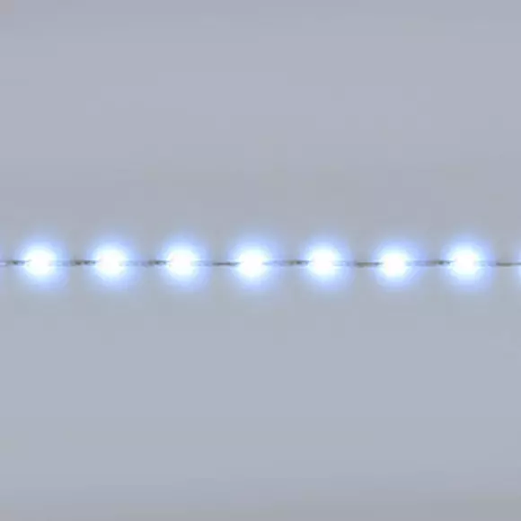Eminza Guirlande Lumineuse 36 M 1200 Micro LED Câble Transparent Extra Blanc Froid