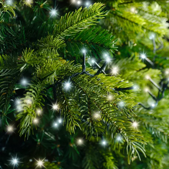 Eminza Guirlande Lumineuse 36 M 1800 LED Câble Vert Luxe Bicolore Blanc Chaud Et Froid