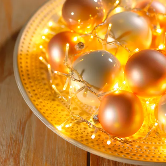 Eminza Guirlande Lumineuse 45 M 2000 LED Câble Transparent Luxe Blanc Chaud