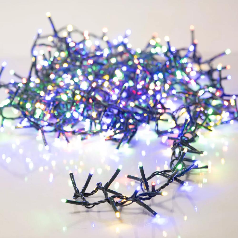 eminza Guirlande lumineuse 45 m 2000 LED câble vert Luxe Multicolore