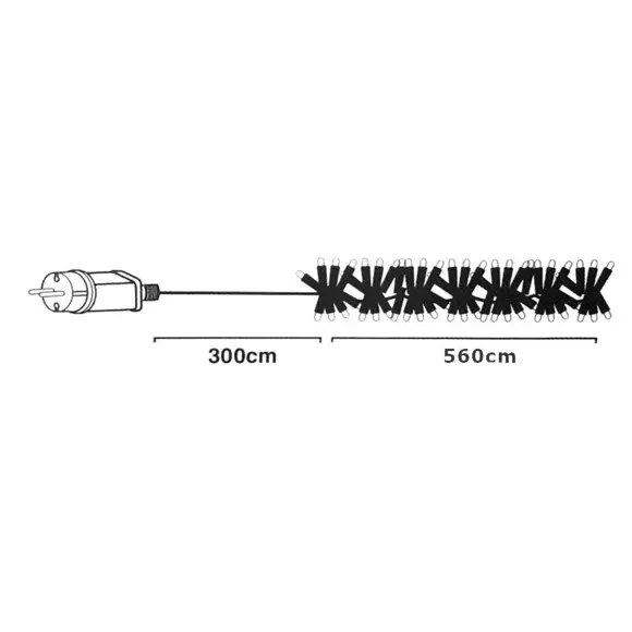 Eminza Guirlande Lumineuse 5 60 M 768 LED Câble Noir Boa Bicolore Blanc Chaud Et Froid