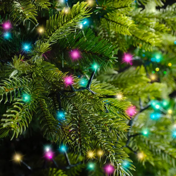 Eminza Guirlande Lumineuse 60 M 3000 LED Câble Vert Luxe Multicolore Pastel