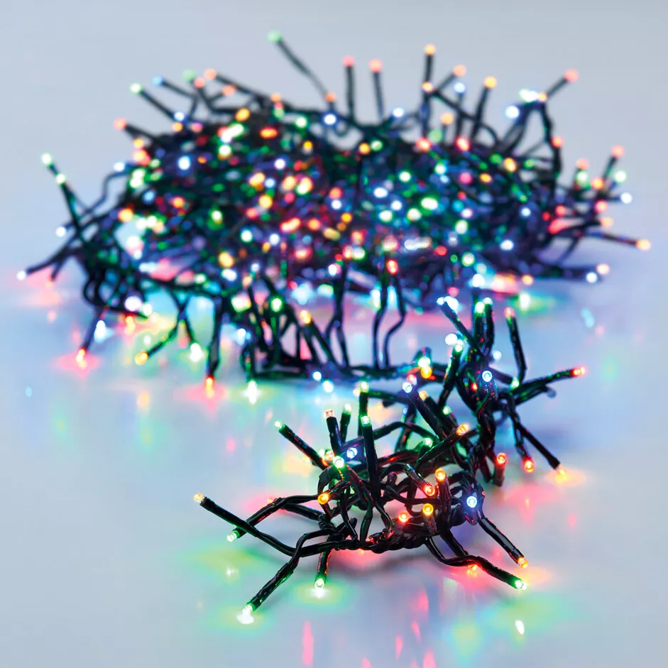 eminza Guirlande lumineuse 8 40 m 1152 LED câble noir Boa Multicouleur
