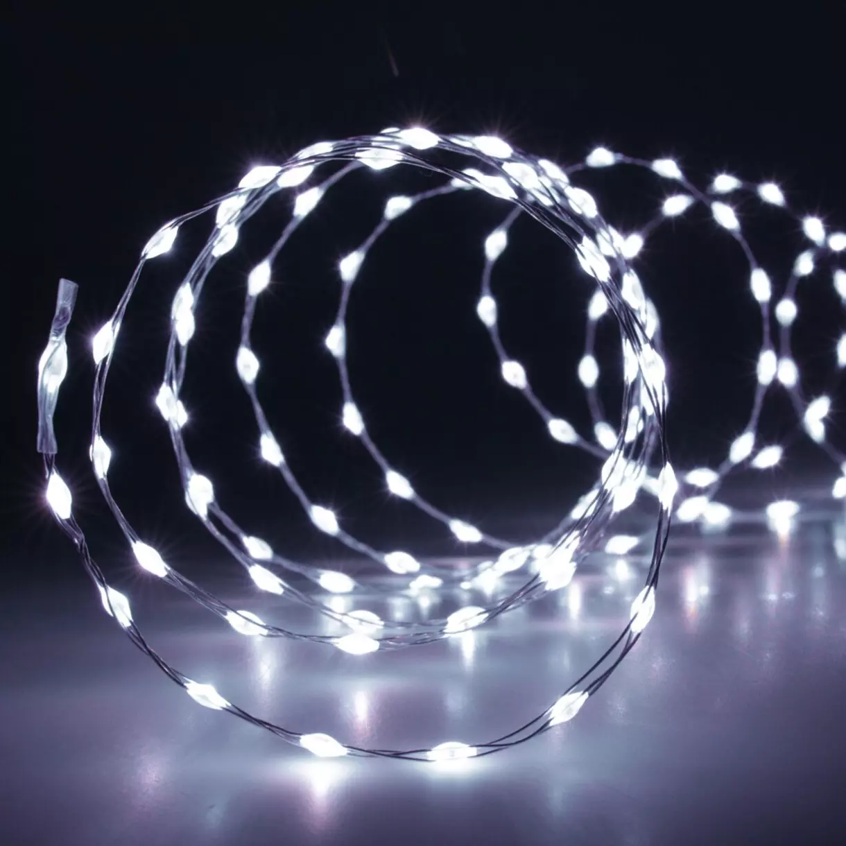 eminza Guirlande lumineuse 9 07 m 567 Micro LED câble argent Blanc froid