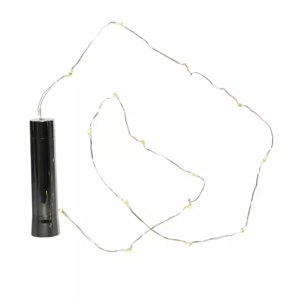 Eminza Guirlande Lumineuse à Piles 15 MicroLED (0.09 M) Bouteille Blanc Chaud