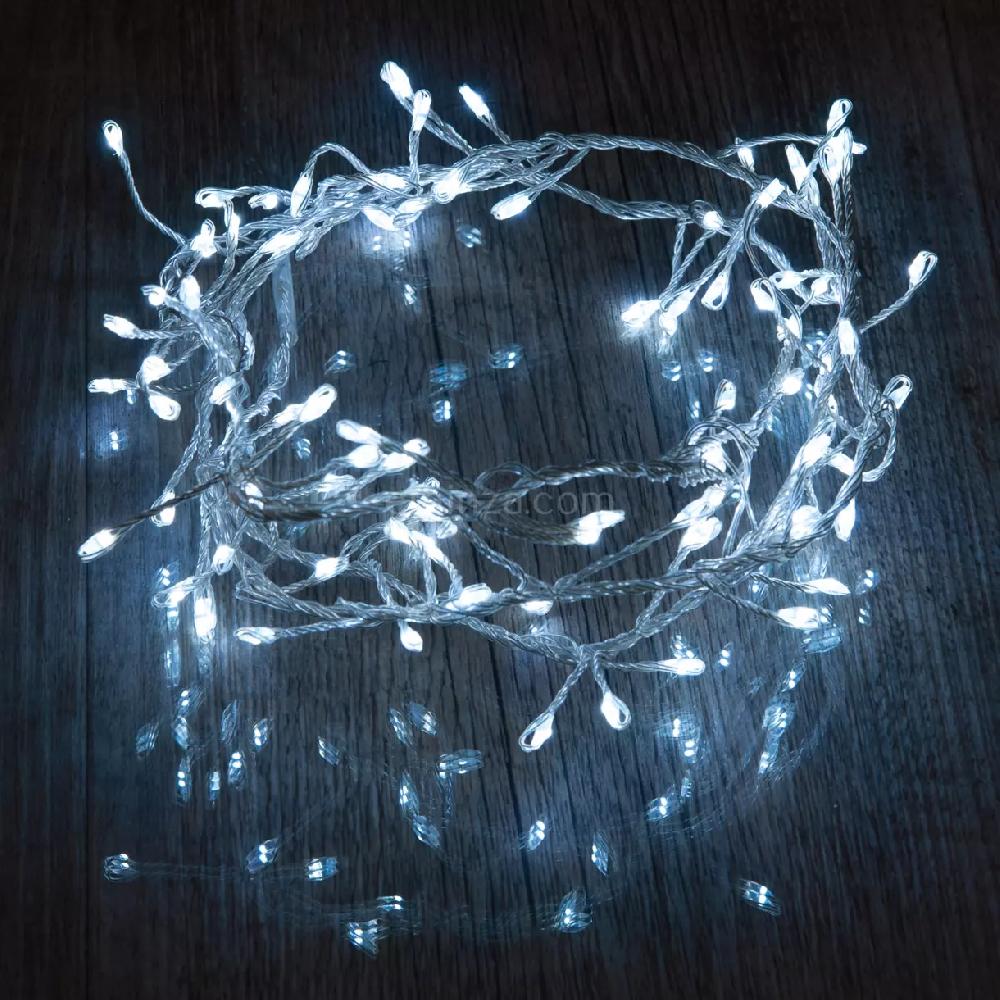 eminza Guirlande lumineuse à piles 2 m 20 LED Fixe Blanc froid