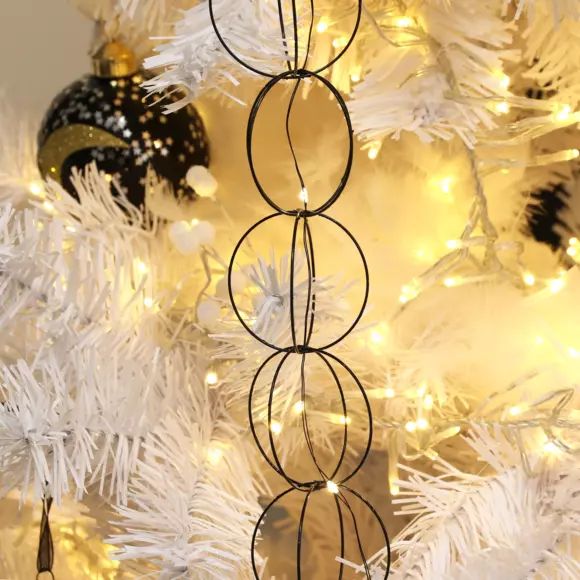 Eminza Guirlande Lumineuse à Piles 20 LED (1 9 M) Anneaux Blanc Chaud