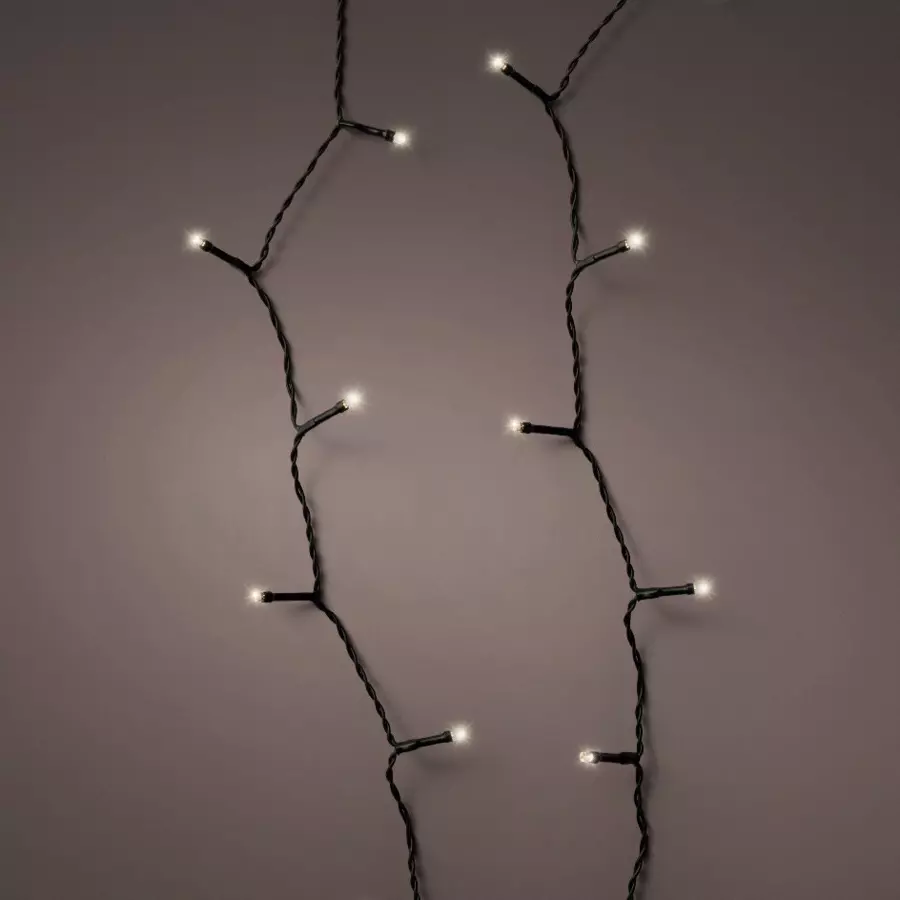 Eminza Guirlande Lumineuse à Piles 27 50 M 368 LED Câble Noir Durawise Blanc Chaud