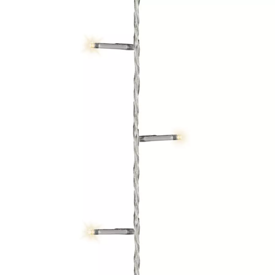 Eminza Guirlande Lumineuse à Piles 3 50 M 48 LED Câble Transparent Durawise Blanc Chaud
