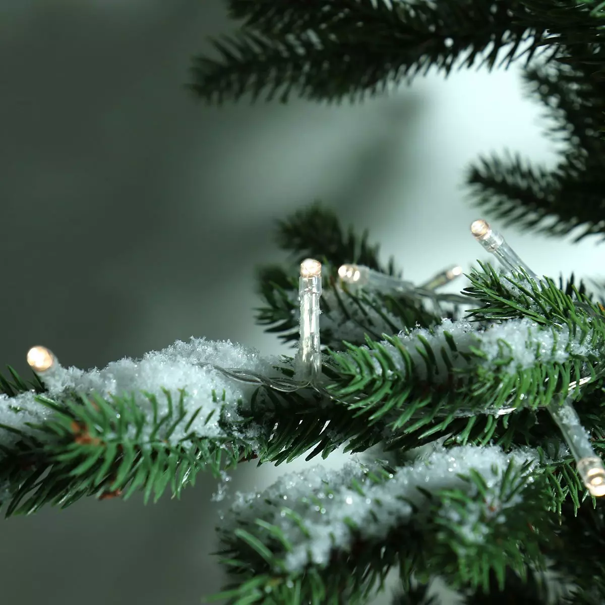 eminza Guirlande lumineuse à piles 3 50 m 48 LED câble transparent Durawise Blanc chaud