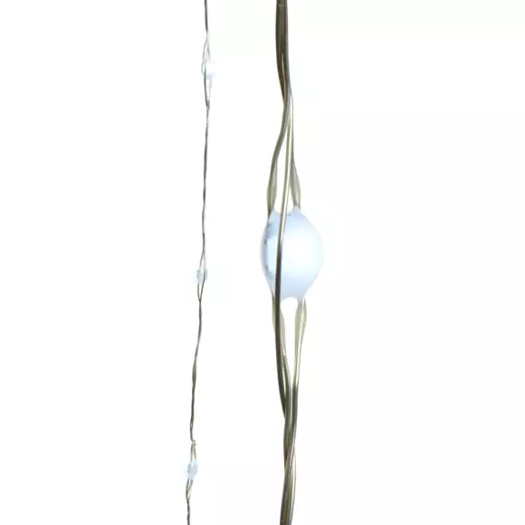 Eminza Guirlande Lumineuse à Piles 4 95 M 100 Micro LED Câble Argent Durawise Blanc Froid