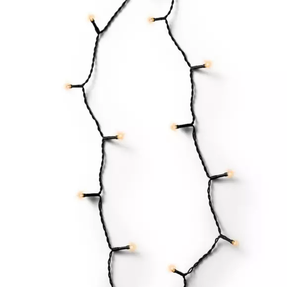 Eminza Guirlande Lumineuse à Piles 7 10 M 96 LED Câble Noir Durawise Blanc Très Chaud