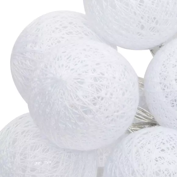 Eminza Guirlande Lumineuse Déco 16 Boules 2 4 M Maribel Blanche