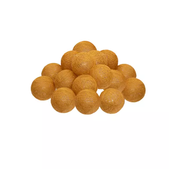 Eminza Guirlande Lumineuse Déco 16 Boules 2 61 M Loula Jaune Moutarde