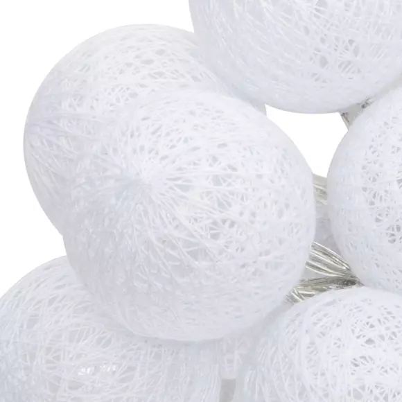 Eminza Guirlande Lumineuse Déco 20 Boules 4 36 M Bobina Blanche