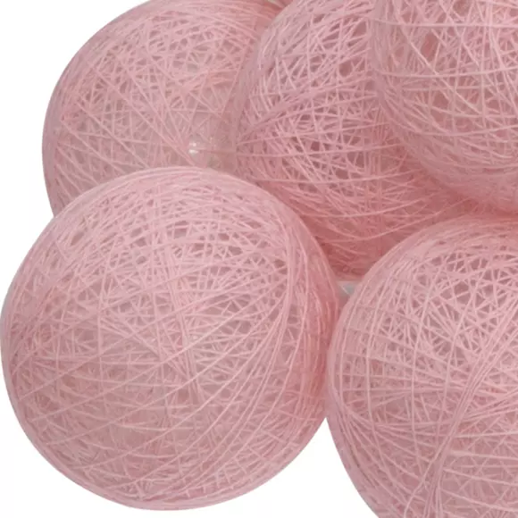 Eminza Guirlande Lumineuse Déco 20 Boules 4 36 M Bobina Rose