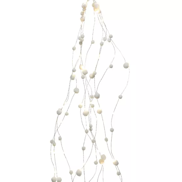 Eminza Guirlande Lumineuse Grappe 100 LED (1 35 M) Neige Blanc Chaud