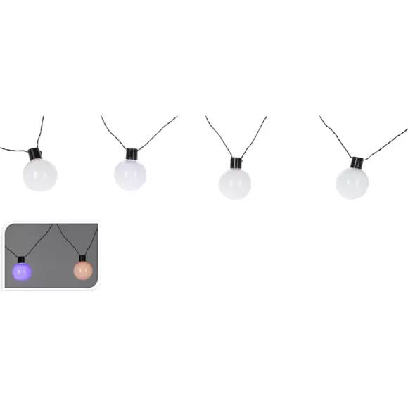 Eminza Guirlande Lumineuse Guinguette à Piles 5 M Bal Multicolore