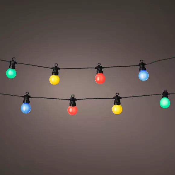 Eminza Guirlande Lumineuse Jardin 9 5 M 20 LED Guinguette Garden Multicolore
