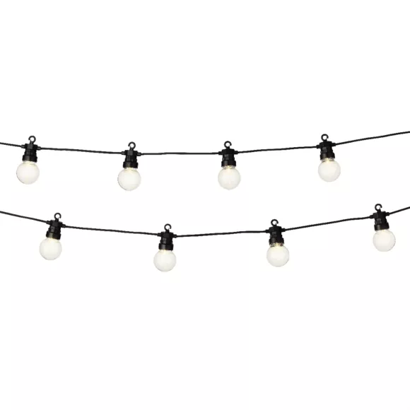 Eminza Guirlande Lumineuse Jardin 9 5 M 20 LED Guinguette Garden Blanc Chaud