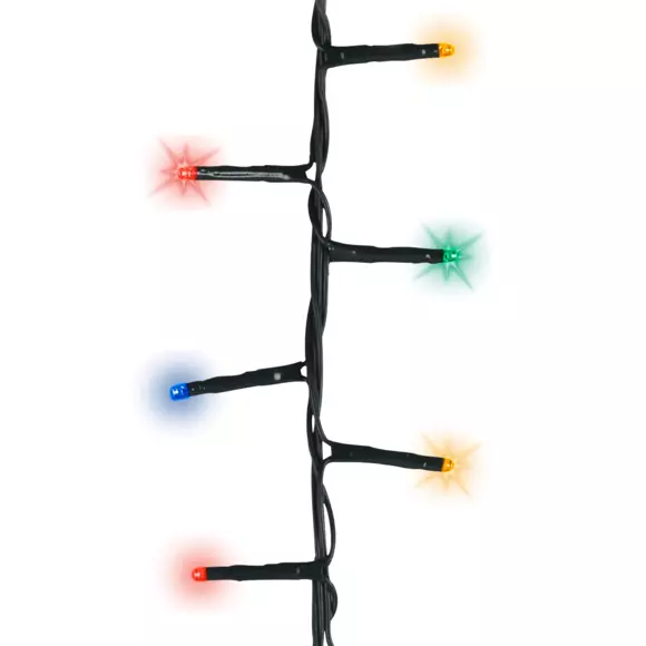 Eminza Guirlande Lumineuse Raccordable 11 M 500 LED Câble Vert Compact Multicolore